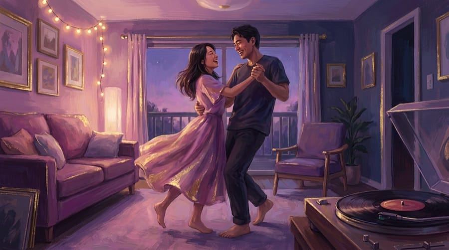Illustration d'un couple, exemple d'univers pour la Saint-Valentin