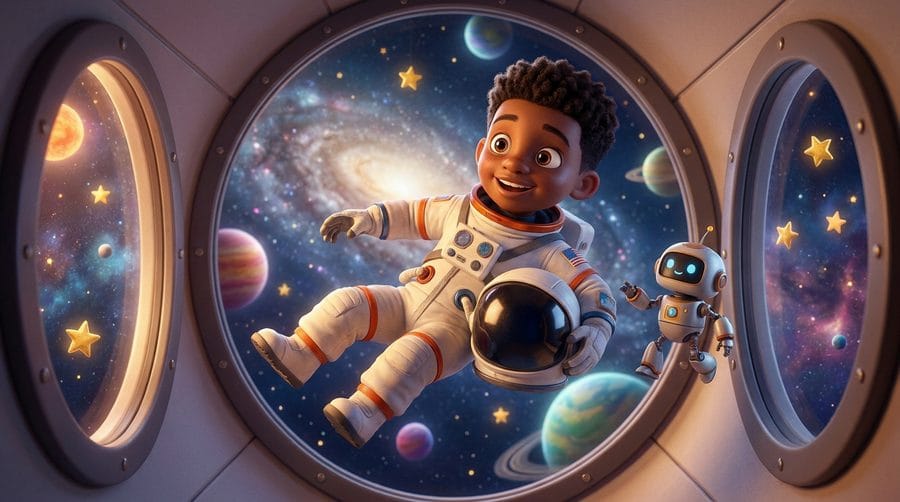 Sample illustration: Into Space